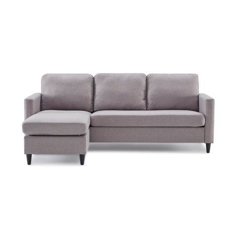 Orisfur. Reversible Sectional Sofa with Handy Side Pocket，Living Room L-Shape 3-Seater Couch with Modern Linen Fabric for Small Space