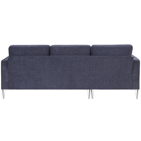 86" Convertible Sectional Sofa, Modern Chenille Fabric Sectional Sofa, L-Shaped Couch 3-Seat Sofa Sectional with Reversible Chaise (2 Pillows)